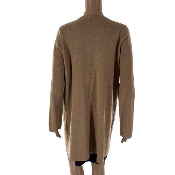 J. Crew Khaki Tan Juliette Collarless Open Front Cardigan Sweater Blazer - Picture 9 of 12